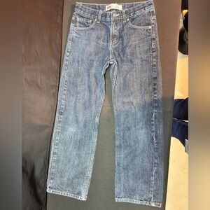 Levi's Blue Straight Jeans Classic Cotton Blend